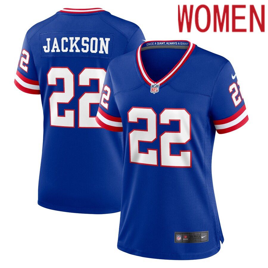 Women New York Giants #22 Adoree Jackson Nike Royal Classic Player Game NFL Jersey
